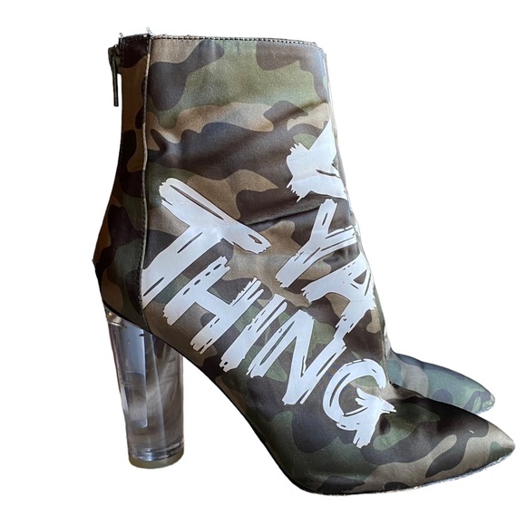 Aldo Shoes - Aldo Womens Limited Edition Oceani Ankle Bootie Do Ya Thing Clear Heel Size 6.5